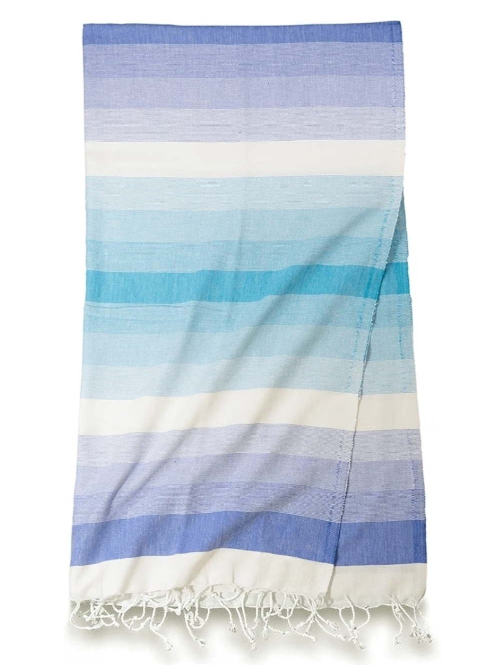 XL Bath Beach Towel Blue Multicolor Stripes Turkish Cotton Striped Peshtemal New